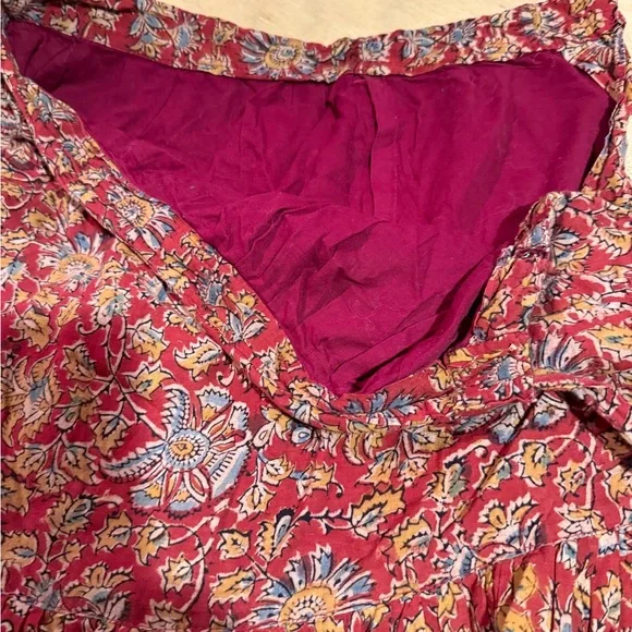 Bohemian Floral Red Skirt - Picture 7 of 7